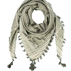 Merewill Cotton Shemagh Tactical Desert Wrap Keffiyeh Head Neck Arab Scarf For Men 49"x49" Khaki Olive New 

