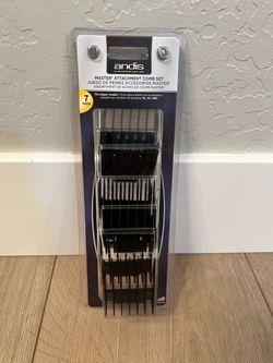 BRAND NEW- ANDIS 7 Piece Attachment Comb Set Guards For Master Fade Clippers