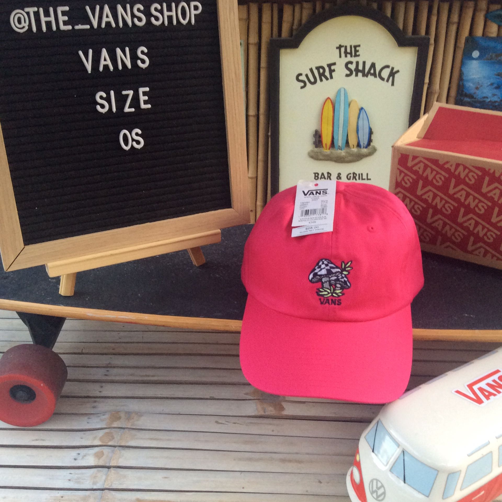 Vans Pink Mushroom Baseball Hat New With Tags