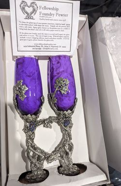 Fellowship Foundry Pewter Purple Vine Flutes