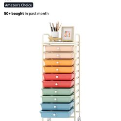 GOFLAME 10-Drawer Rolling Storage Drawer Cart
