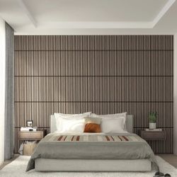  Artika Sonolok Acoustic Slat Wood Wall Panels  Walnut (4-Pack)