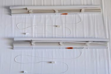 (2) Wt Cordless Room Darkening Vinyl Blinds w/2 in. Slats - 33 in. W x 64 in.