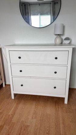 Ikea HEMNES 3-drawer dresser in white stain color