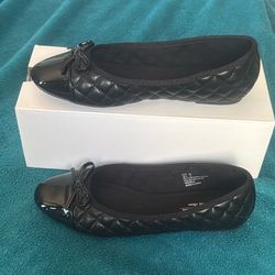 Black Ballet Flats Size 8