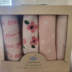 Cloud Island Flannel Blankets 4 Pack