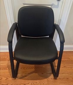 Black office chair, vinyl