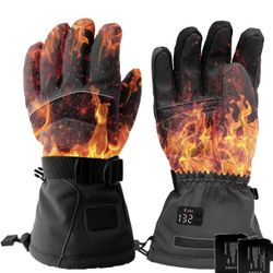 Heated Gloves with 7.4V 3200 mAh Battery 5 Heating Levels for Outdoor Large
