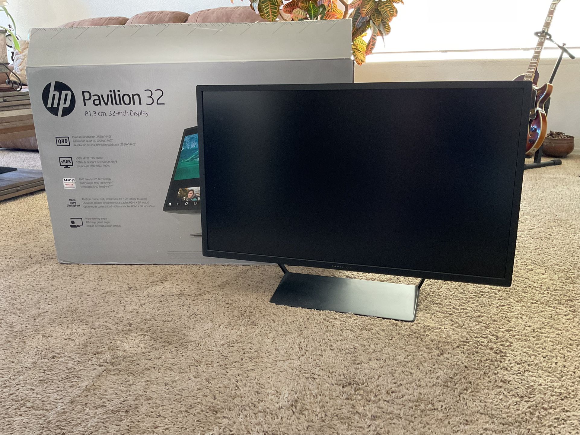 HP PAVILION 32” Quad HD 2560x1440 Monitor