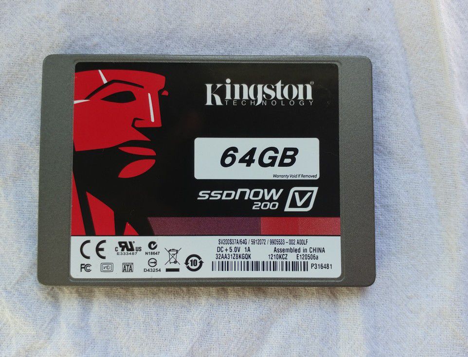 Kingston SSDnow 200 V+ 64GB SVP200S3/480G 2.5'' SATA Solid State Drive
