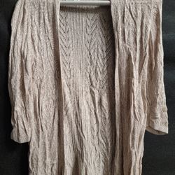 Women's croft & barrow cardigan / Beige Size PXS