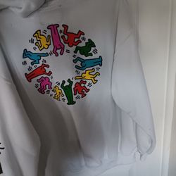 Keith Haring Art Hoodie Size Large 