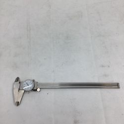 12" Stainless Steel 4 Way Dial Caliper Shockproof .001'' GRAD Calipers Ruler