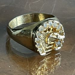Gold Tone Ring With 11 CZ’s