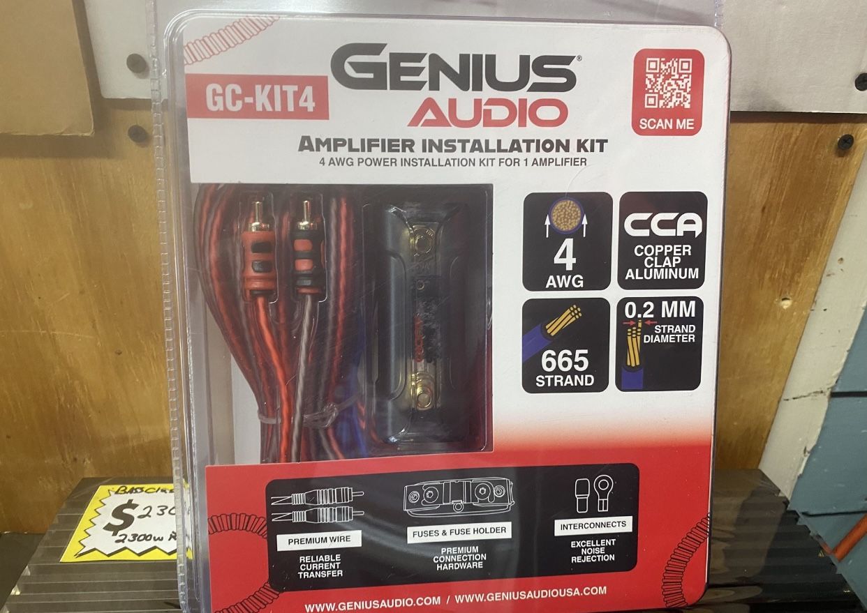 New Genius Audio 4 Gauge Car Amplifier Wiring Kit High quality $50 each
