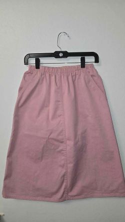 Vintage Koret City Blues Pink Skirt Size 12 USA ILGWU 84% Cotton 26"x30"