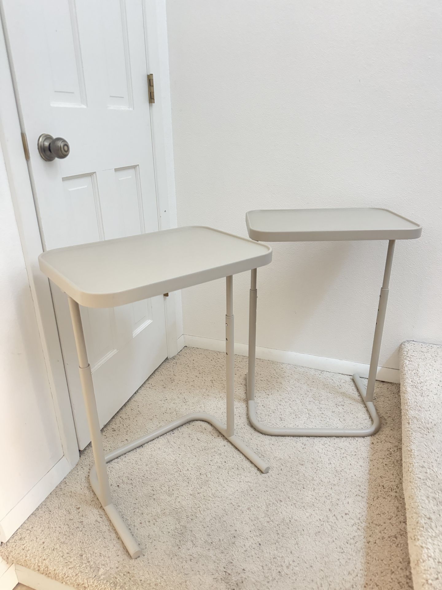 Two night stands / end side table/ adjustable laptop table