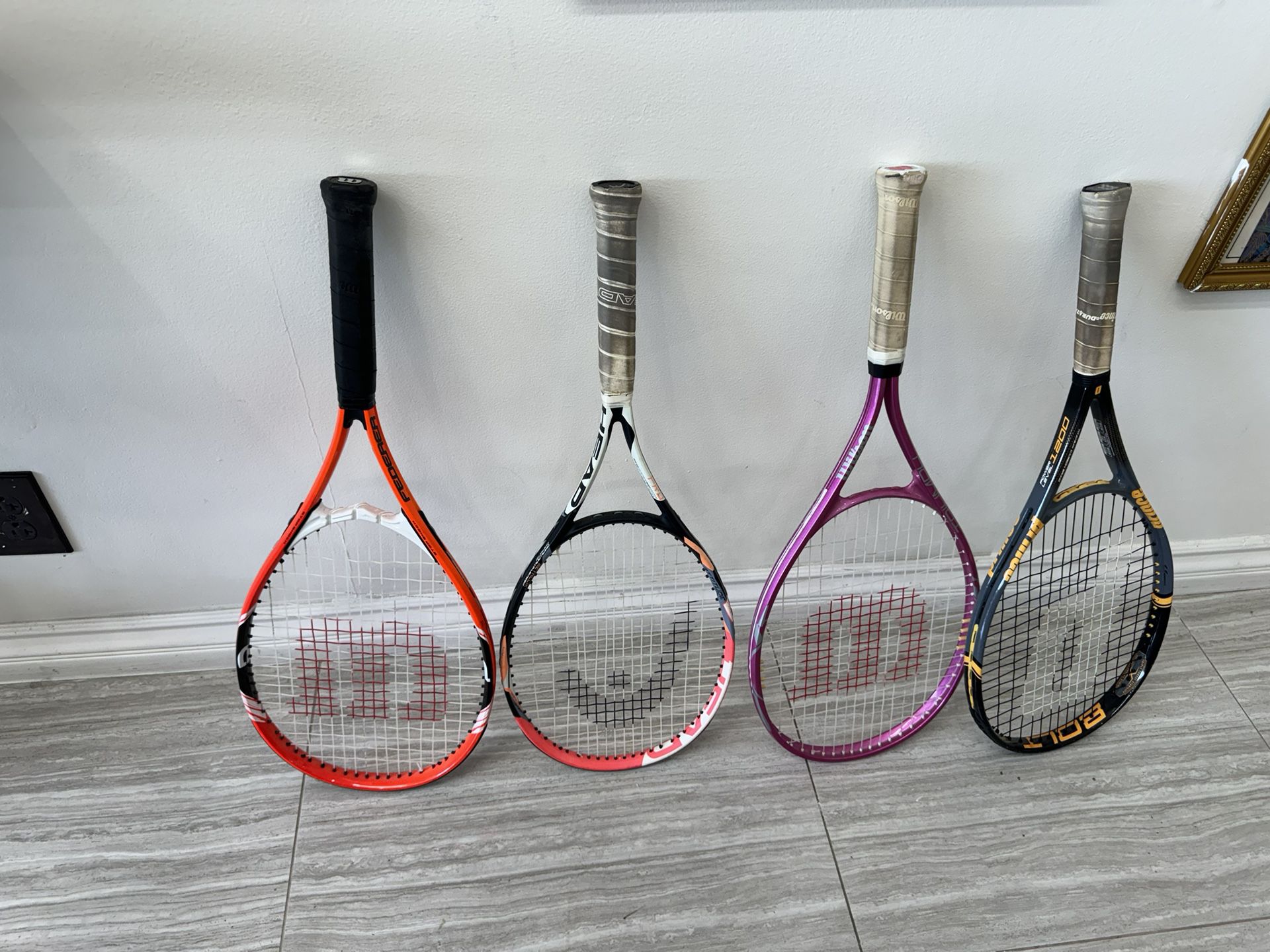 4x Tennis Rackets For One Price