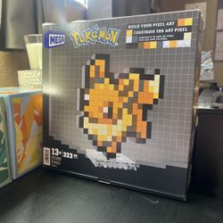 Pokemon Eevee Mega Blok Pixel Art