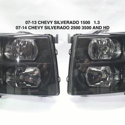 2007 to 2013 Chevy Silverado Smoked Headlights