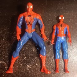 Set Of 2 Marvel Superhero Amazing Spiderman Hasbro Plastic Toy Action Figures