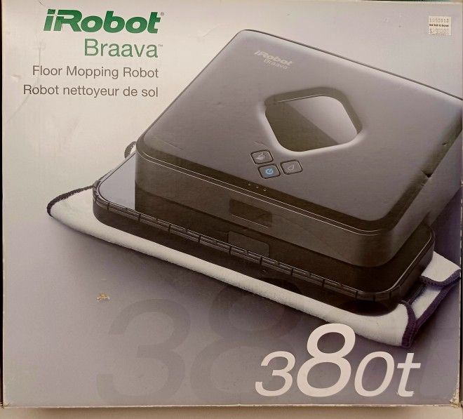 PRICE REDUCTION! NOW $65.00. LIKE NEW... Irobot Braava 380t Advanced Robot Mop - Wet Mopping / Dry Sweeping Modes