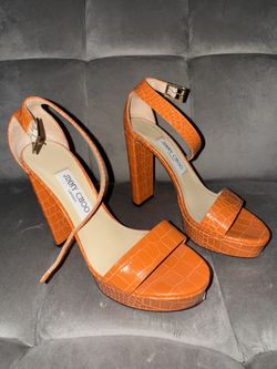 Jimmy Choo croc embossed leather