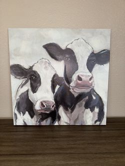 Farmhouse Cow Canvas