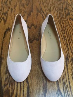 Pink Suede Talbots Flats, size 6 narrow