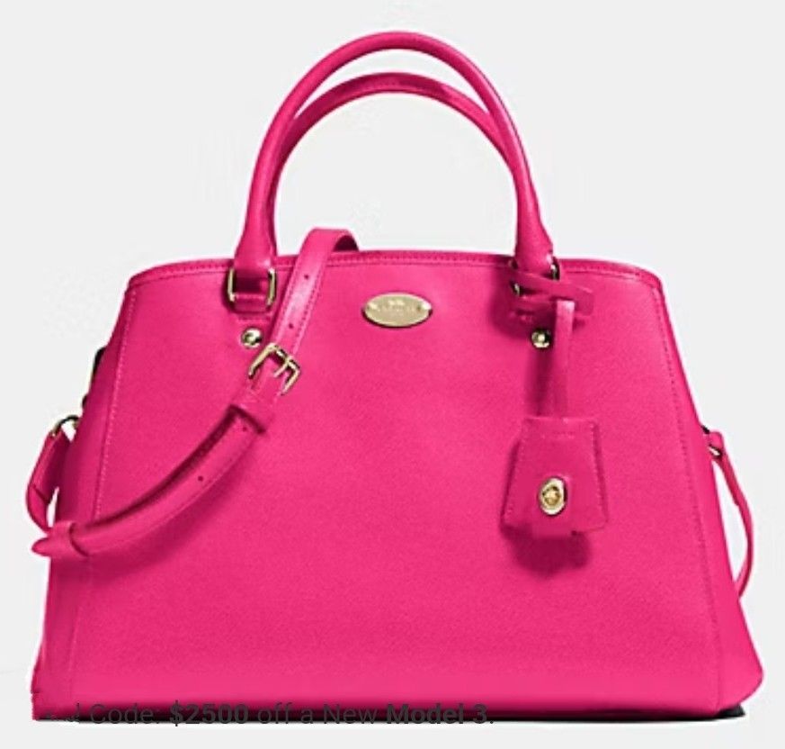 NWT Coach Margot Carryall Pink Leather F34607 RETAIL $395