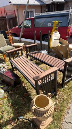 Wood & Metal Benches