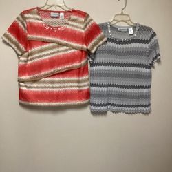 Women’s ALFRED DUNNER Short sleeve tops… Size petite small & petite medium..$7 Each