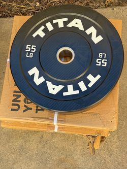titan fitness 55 LB Olympic Bumper Plates (brand new) weightlifting weights