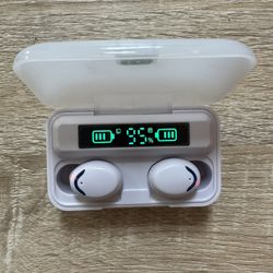 TWS White Bluetooth 5.0 Wireless Earbuds Headphone Waterproof