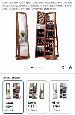 Mirror jewelry cabinet