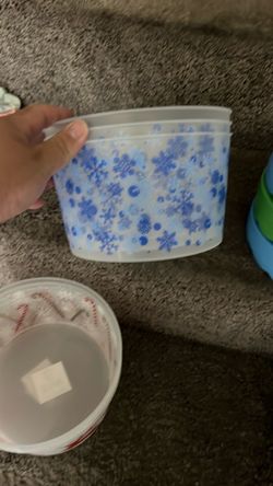 Plastic Food Storage Containers Holiday Print