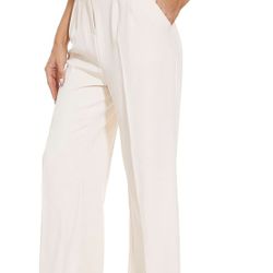 Wide Leg Pants – Beige (Size Medium)  