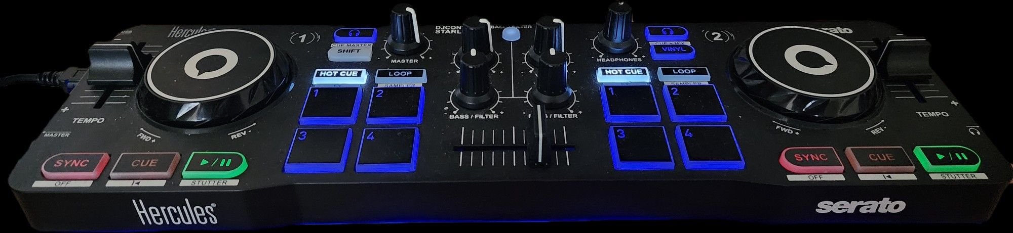 Hercules DJ Control Starlight Compact Controller with Serato DJ
Lite