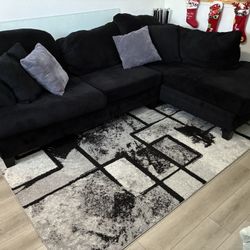Black L Shape Couch