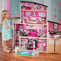 Kids Kraft Sparkle Wooden Doll House