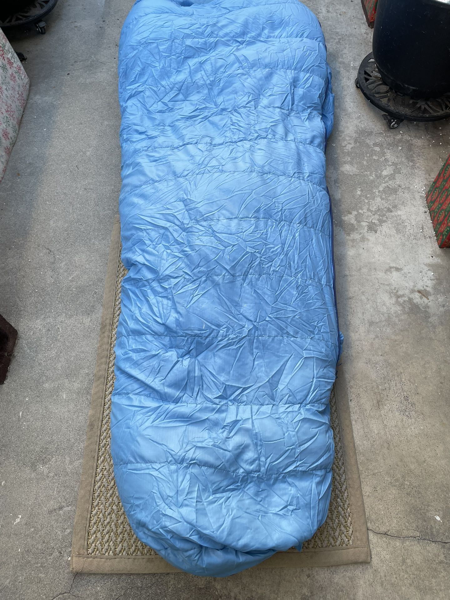 Vintage Slumberjack Down-filled Mummy Sleeping Bag 61” x 84”. 7.5-8” Loft