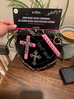 Dark Heart Gothic Crossbody Bag