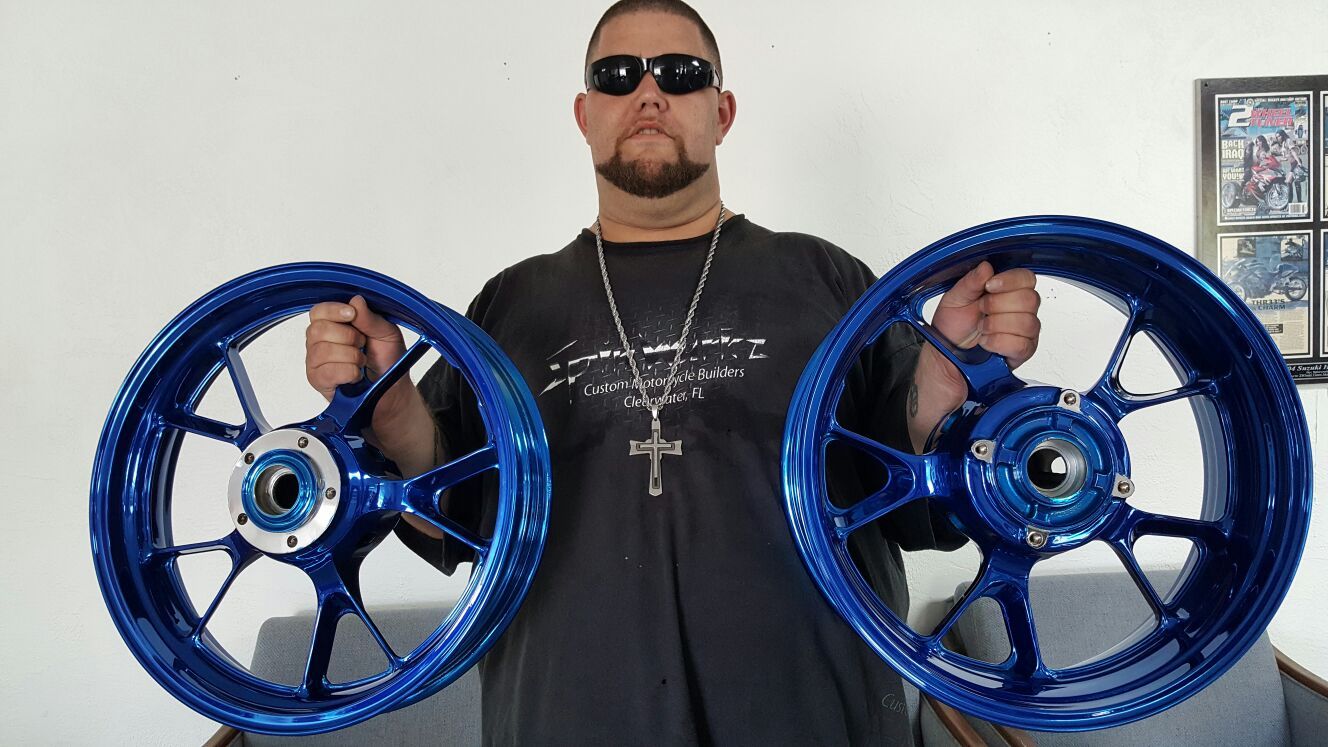 GSXR ZX6R ZX14 R1 R6 HAYABUSA Candy Chrome WHEELS