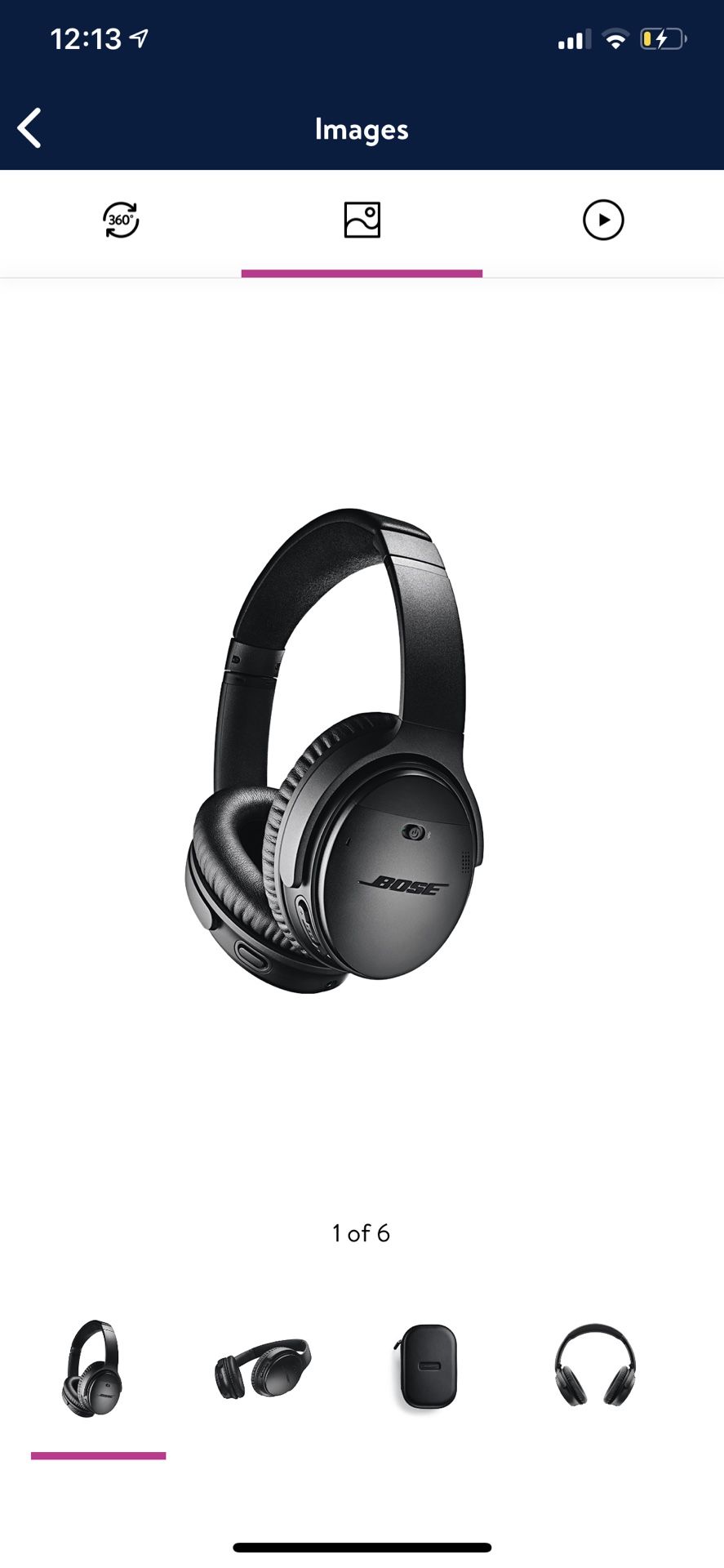 Bose QuietComfort 35 Wireless Noise Cancelling Headphones II with Google Assistant - Black