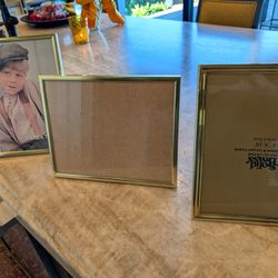 Vintage Brass 8" X 10"  Picture Frames Lot Of 3