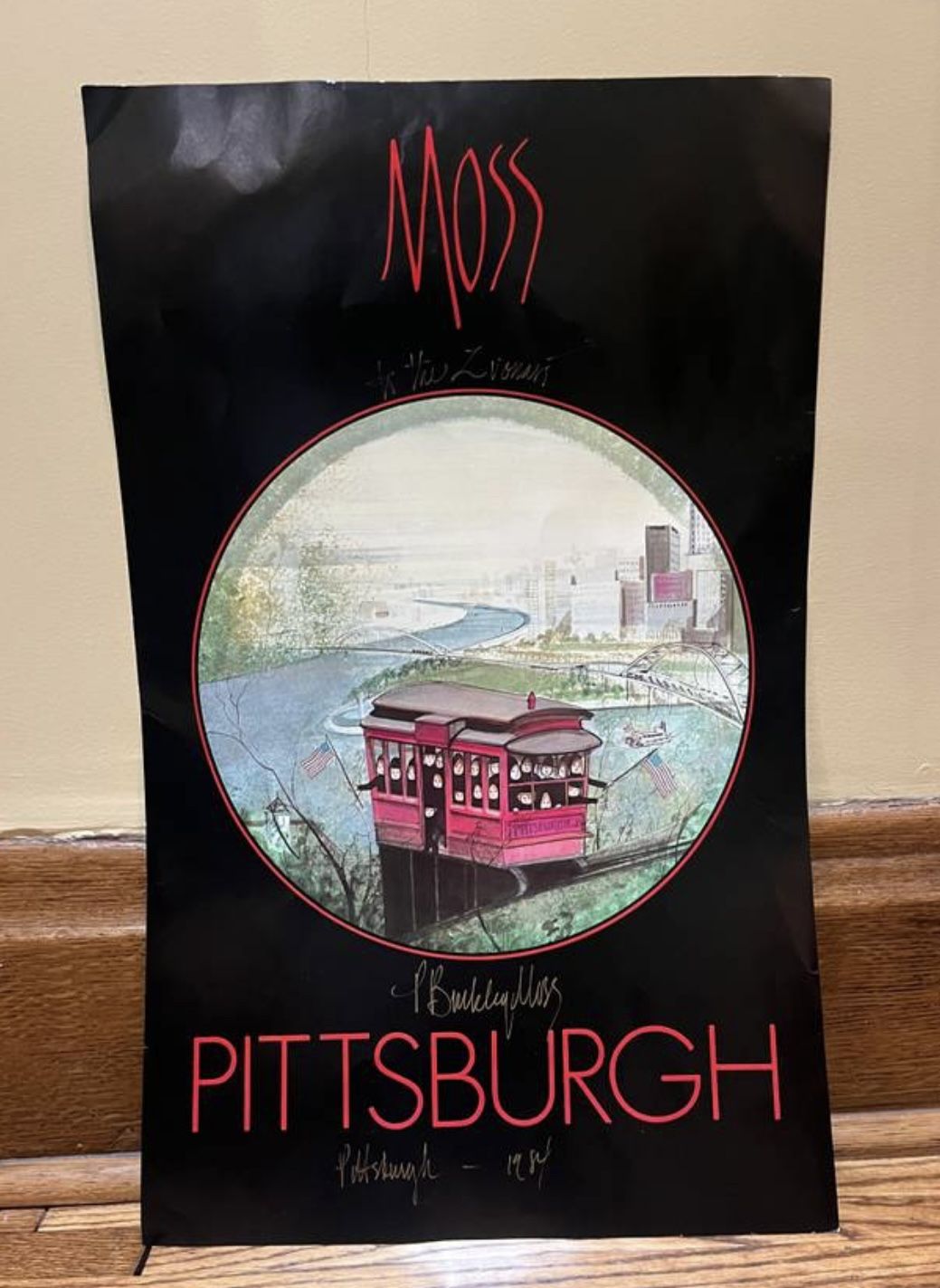 Signed & Personalized Pittsburgh Poster From 1984 P Buckley Moss
