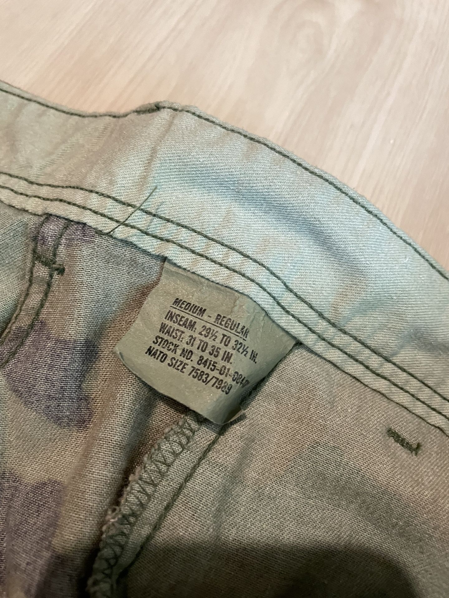 Vintage Army BDU 3-COLOR DESERT CAMO Cargo Combat Military Fatigue Pants  Med for Sale in Spring, TX - OfferUp