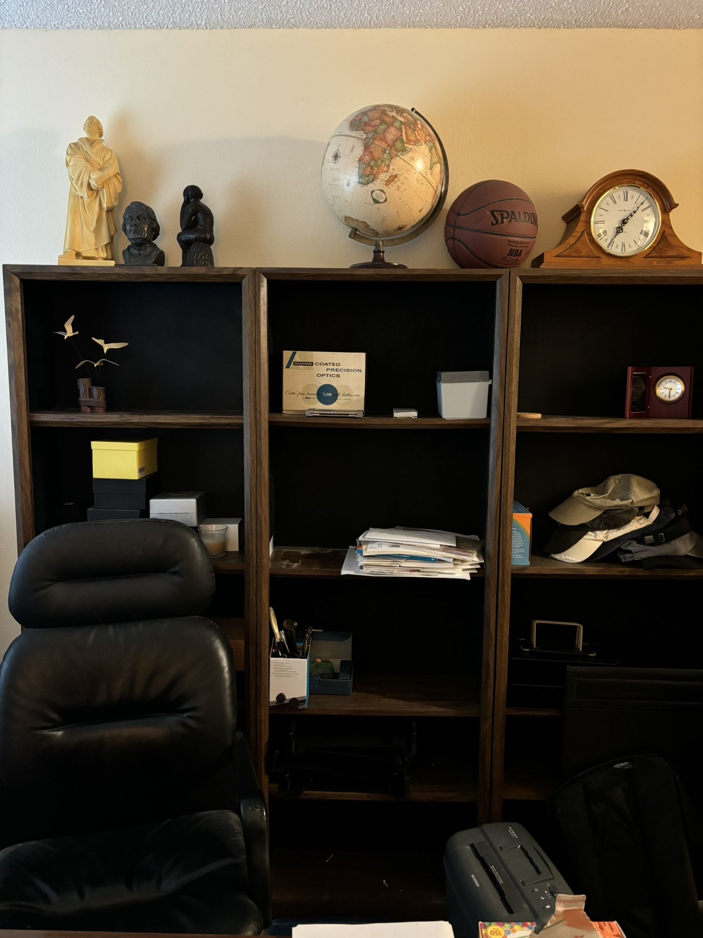 3 Wooden Tall Bookshelves