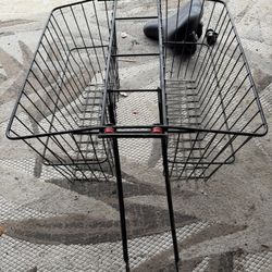 Double Saddle Rear Tire Bike Baskets With Bike Seat