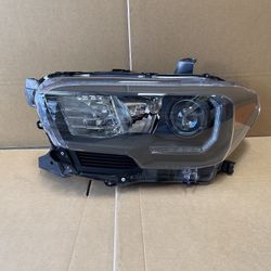 Halogen With LED DRL For 2016 2017 2021 Toyota Tacoma Black Housing 2018 2019 2020 Driver Passenger 